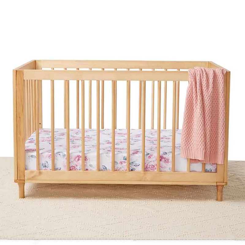 Snuggle Hunny Kids Fitted Cot Sheet Lilac Skies - Image 4