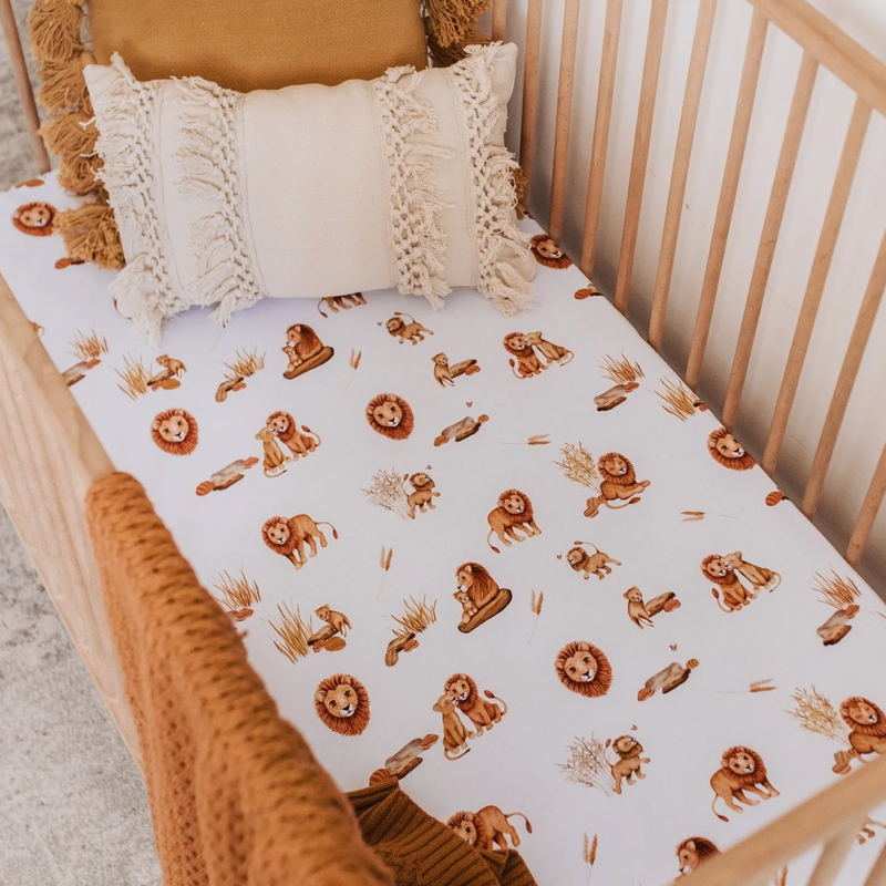 Snuggle Hunny Kids Fitted Cot Sheet Lion
