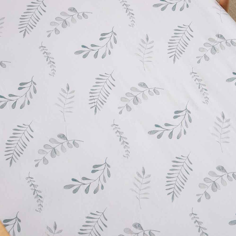 Snuggle Hunny Kids Fitted Cot Sheet Wild Fern - Image 3