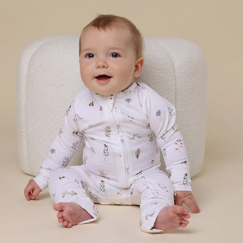 Snuggle Hunny Organic Snugglesuit Convertible Romper Garden Friends