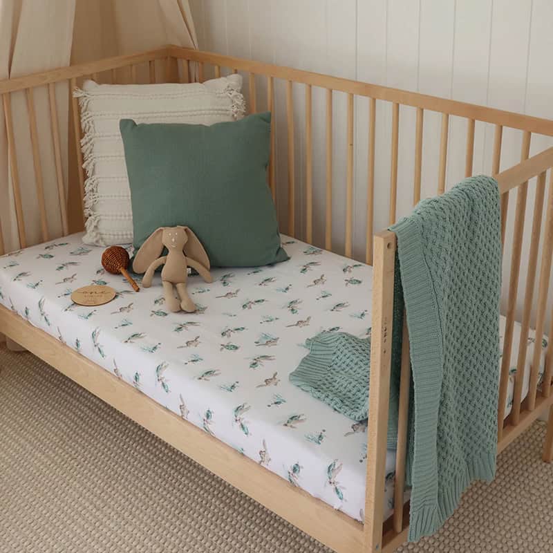 Snuggle Hunny Kids Diamond Knit Baby Blanket Sage - Image 2