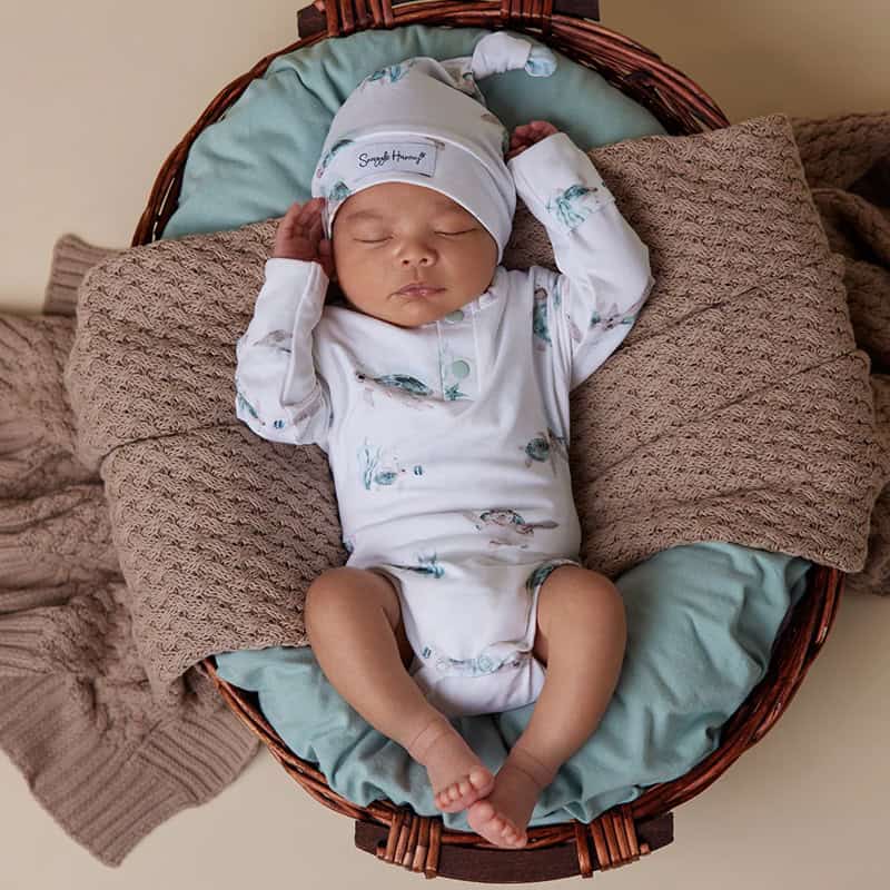 Snuggle Hunny Long Sleeve Bodysuit Turtle