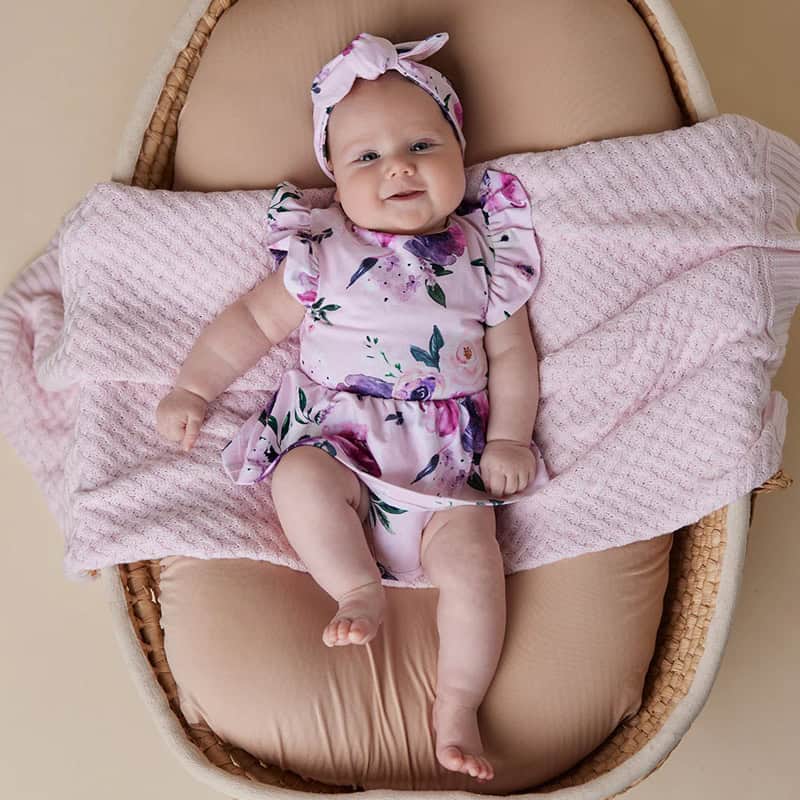 Snuggle Hunny Short Sleeve Dress Floral Kiss