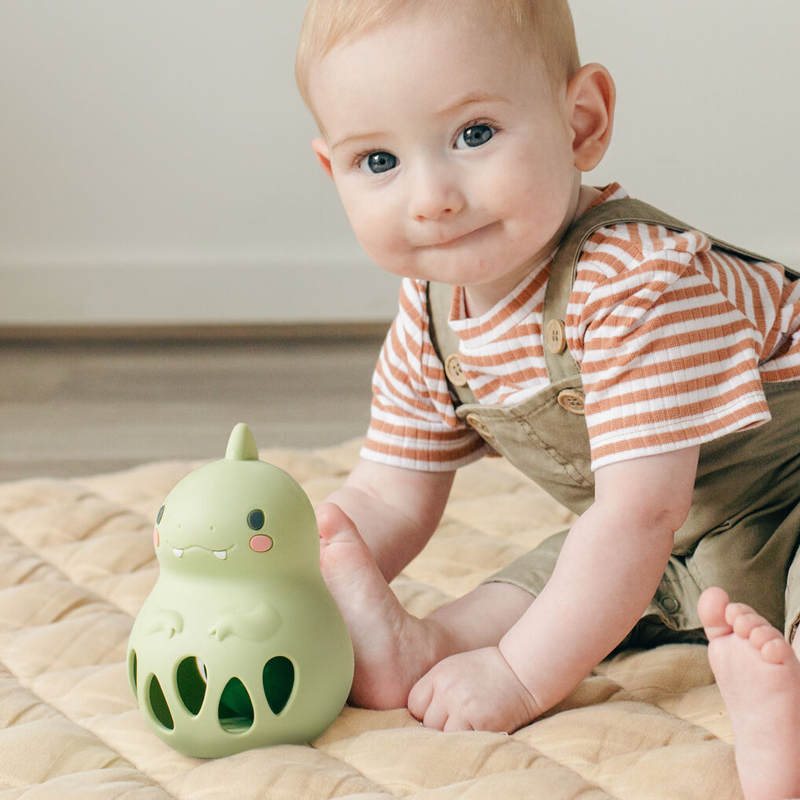Tiger Tribe Silicone Rattle Dino