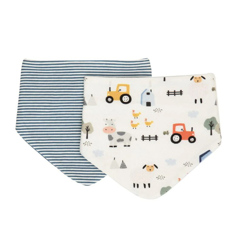 All4Ella Baby Bandana Bibs 2pk Barnyard