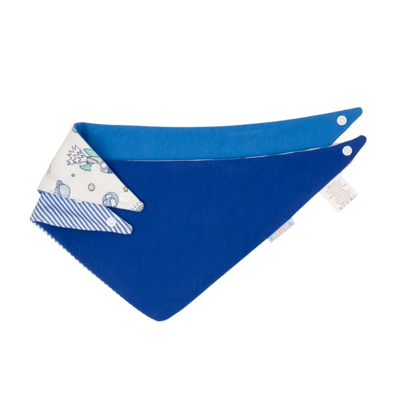 All4Ella Baby Bandana Bibs 2pk Blast Off - Image 2