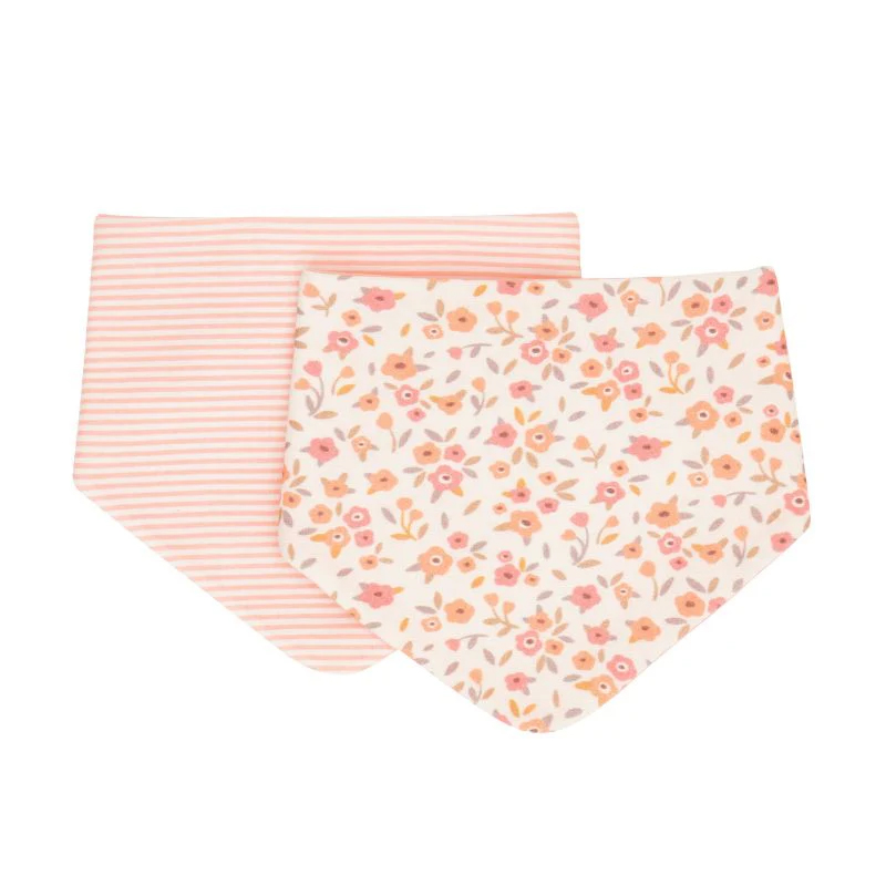 All4Ella Baby Bandana Bibs 2pk Floral Bouquet