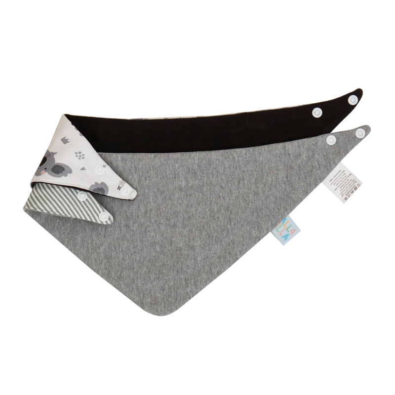 All4Ella Baby Bandana Bibs 2pk Koala Grey - Image 2