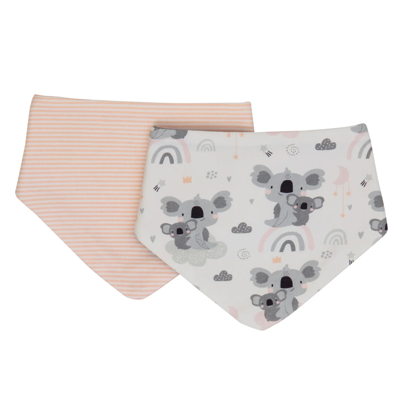 All4Ella Baby Bandana Bibs 2pk Koala