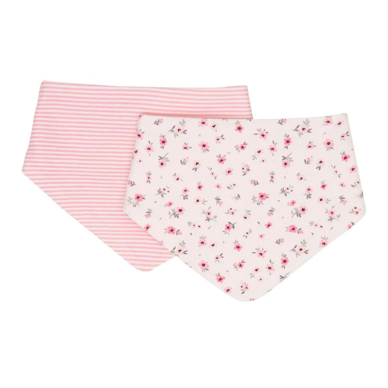 All4Ella Baby Bandana Bibs 2pk Pink Petals