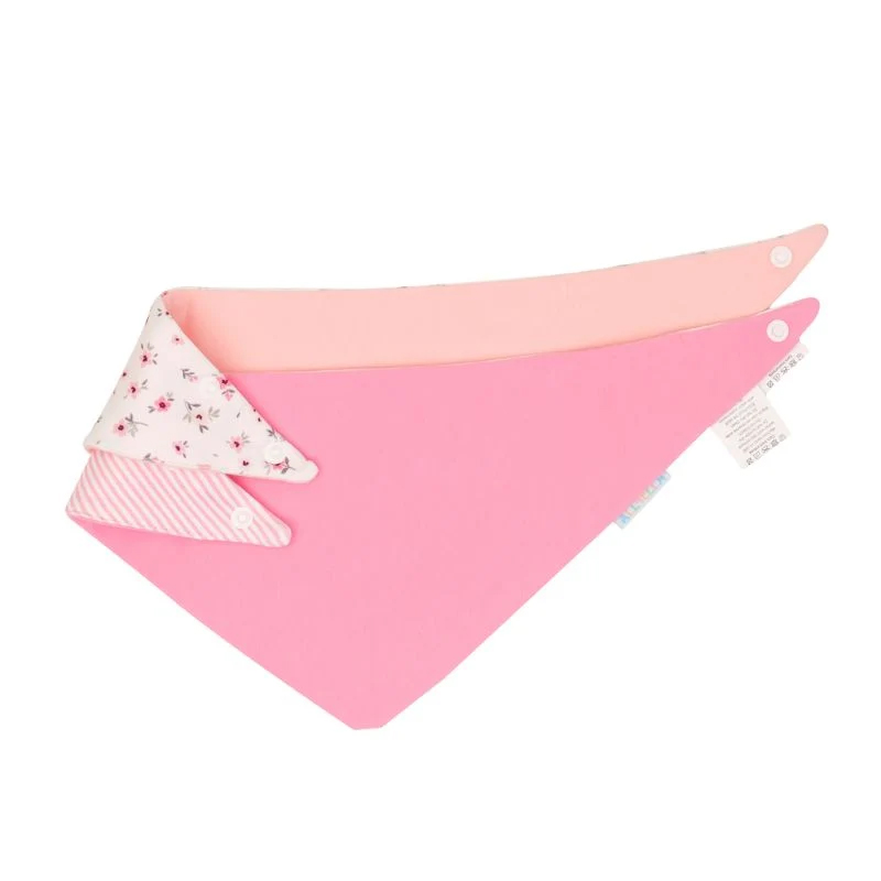 All4Ella Baby Bandana Bibs 2pk Pink Petals - Image 2
