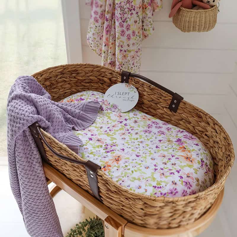 Snuggle Hunny Kids Bassinet Sheet Isla