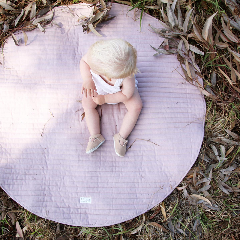 Bella Buttercup Quilted Round Play Mat Blush