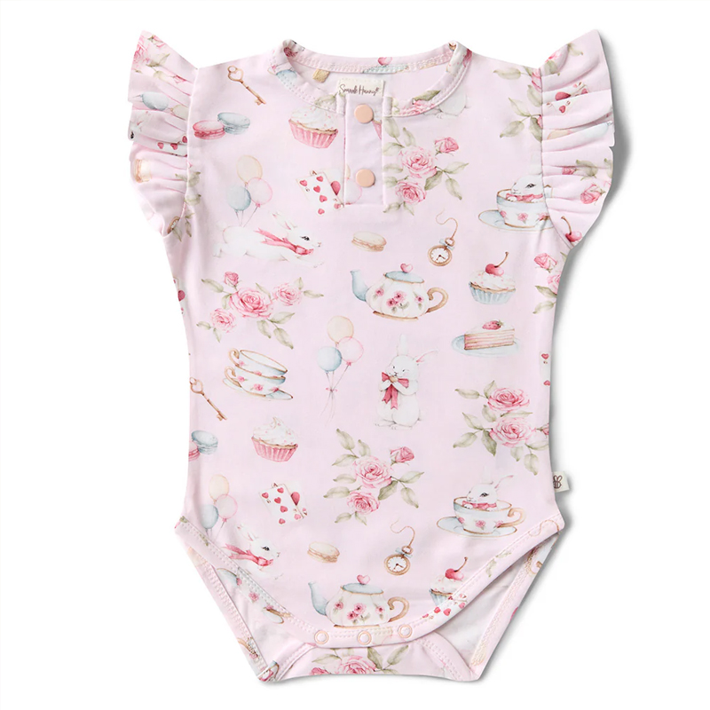 Snuggle Hunny Short Sleeve Bodysuit Alice's Tea Party - Image 3