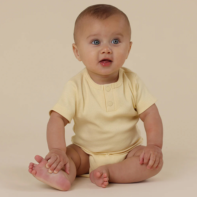 Snuggle Hunny Short Sleeve Bodysuit Sunlight
