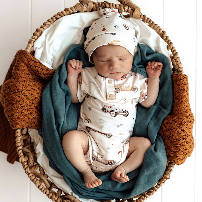 Snuggle Hunny Short Sleeve Bodysuit Vintage Cars