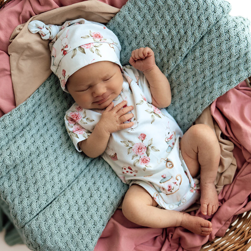 Snuggle Hunny Short Sleeve Bodysuit White Rabbit