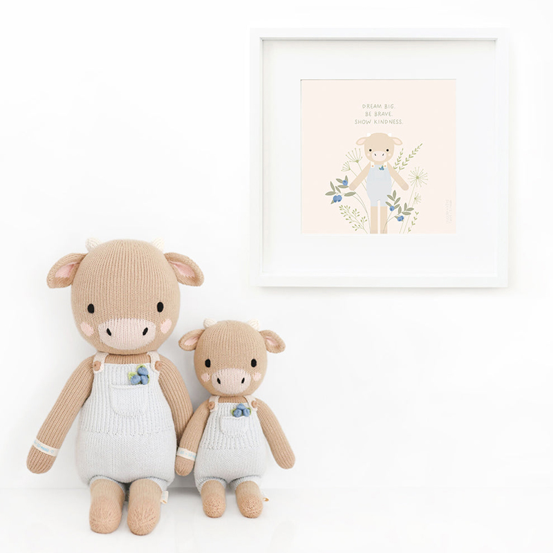 Cuddle + Kind Hand Knit Doll Asher the Cow