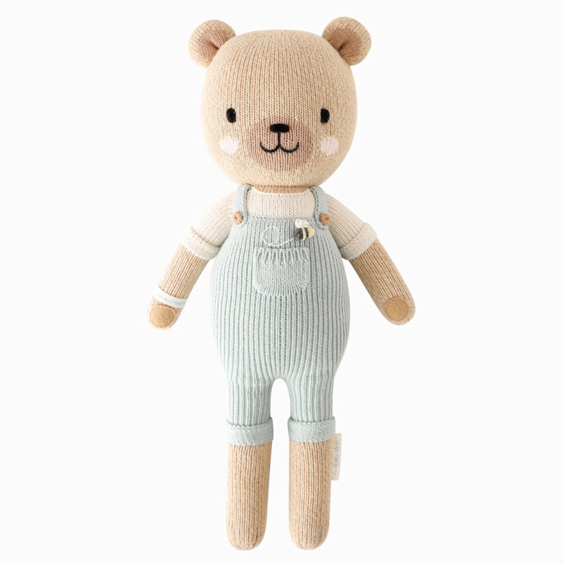 Cuddle + Kind Hand Knit Doll Charlie the Honey Bear - Image 2