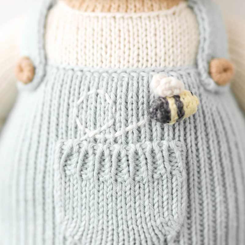 Cuddle + Kind Hand Knit Doll Charlie the Honey Bear - Image 4
