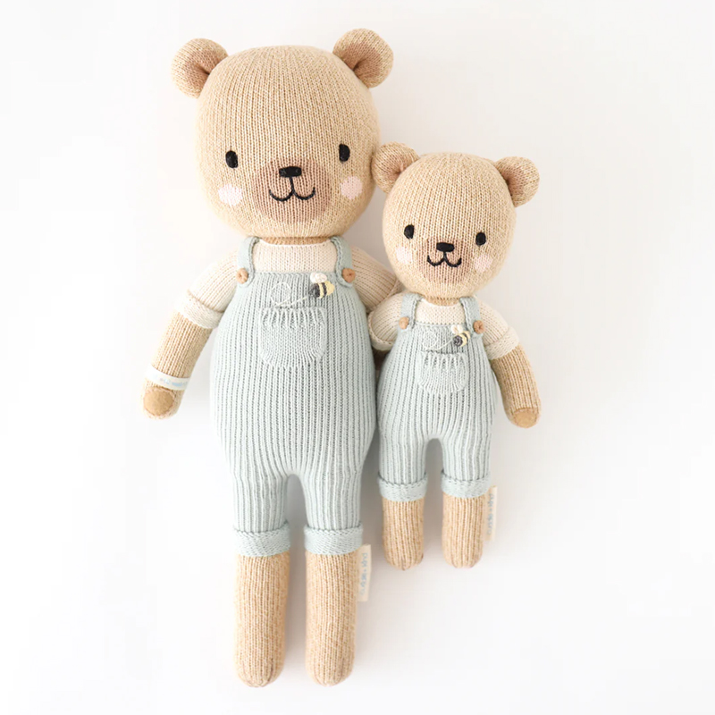 Cuddle + Kind Hand Knit Doll Charlie the Honey Bear - Image 6
