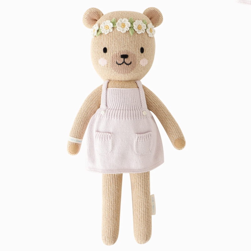 Cuddle + Kind Hand Knit Doll Olivia the Honey Bear - Image 2