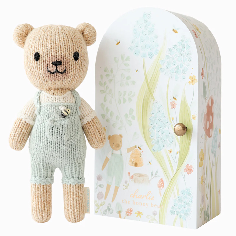 Cuddle + Kind Hand Knit Tiny Charlie the Honey Bear