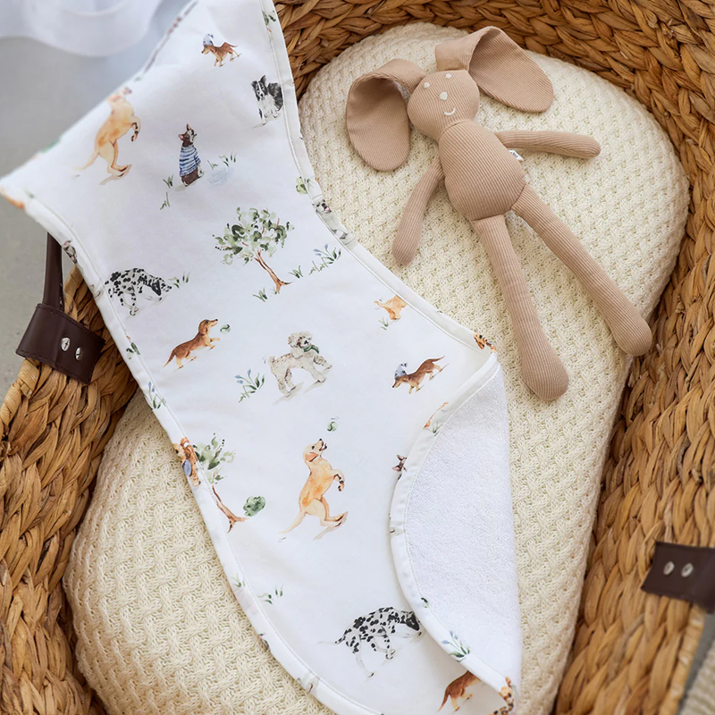 Snuggle Hunny Organic Cotton Burp Cloth Dog Park - Image 2