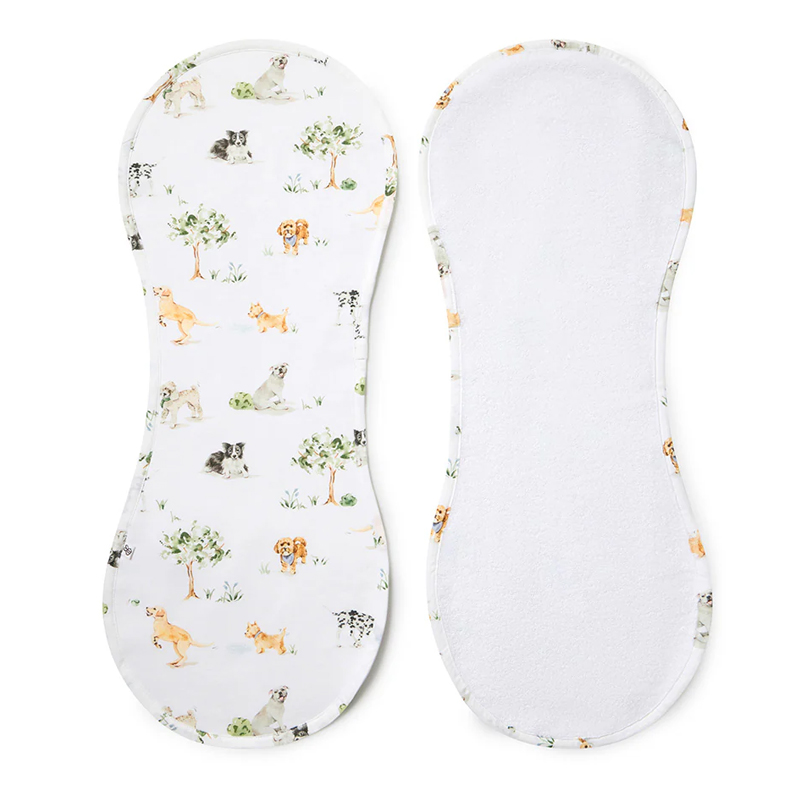 Snuggle Hunny Organic Cotton Burp Cloth Dog Park - Image 3
