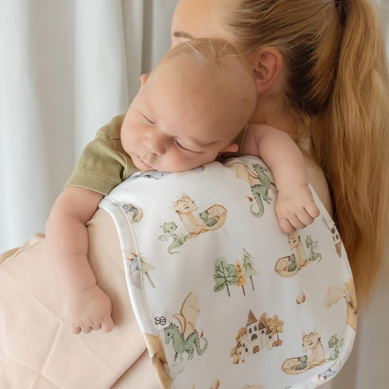 Snuggle Hunny Organic Cotton Burp Cloth Dragon