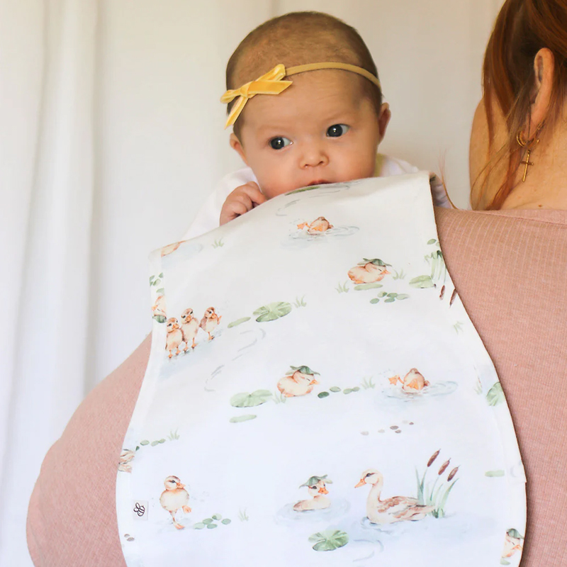 Snuggle Hunny Organic Cotton Burp Cloth Duck Pond