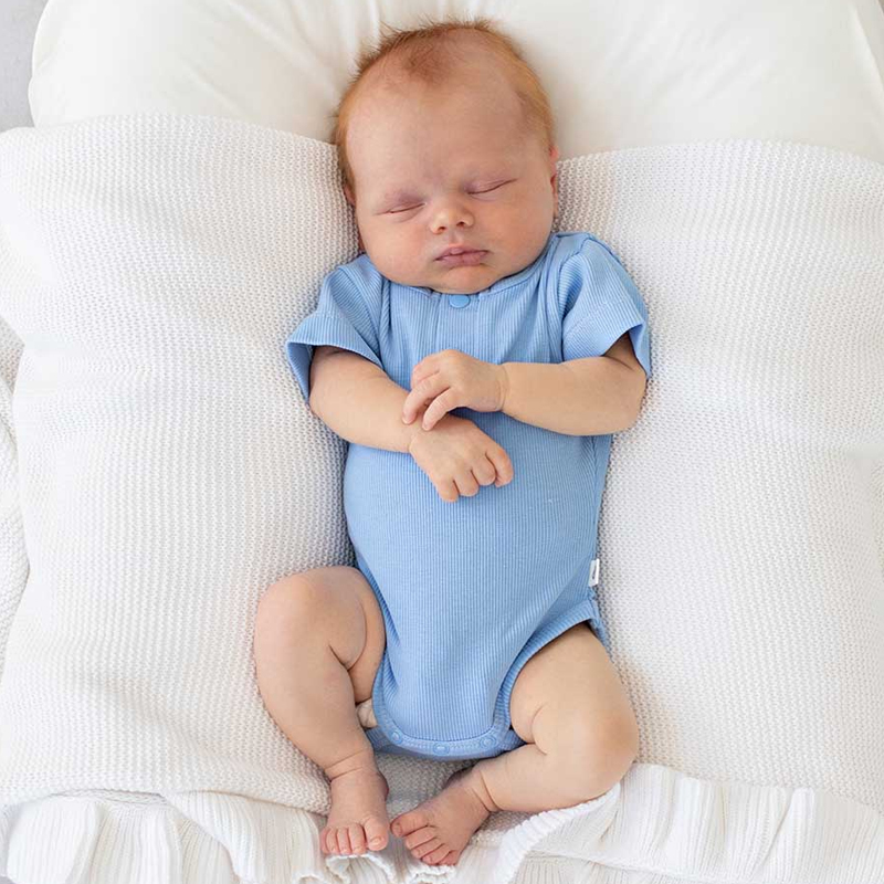 Snuggle Hunny Short Sleeve Bodysuit Bluebell