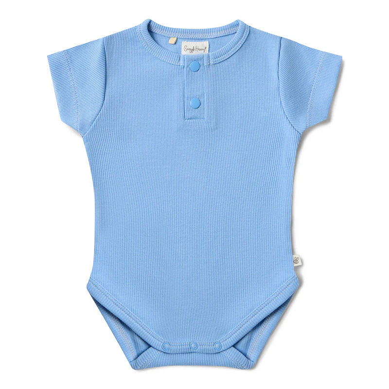Snuggle Hunny Short Sleeve Bodysuit Bluebell - Image 3