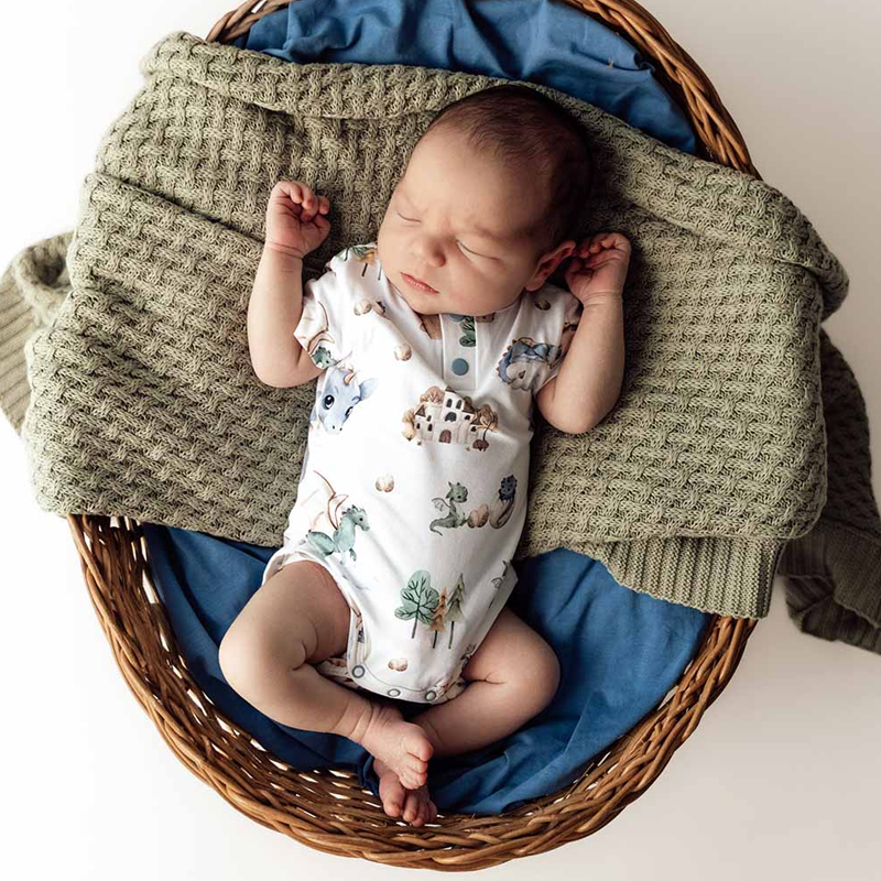 Snuggle Hunny Short Sleeve Bodysuit Dragon