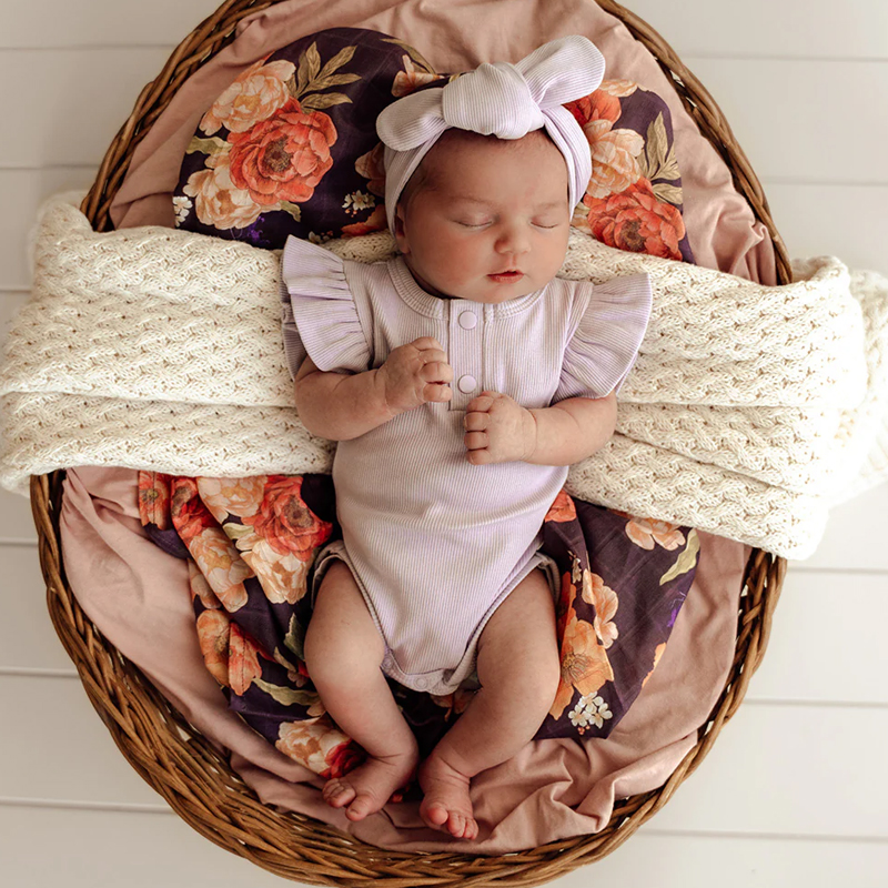 Snuggle Hunny Short Sleeve Bodysuit Lavender