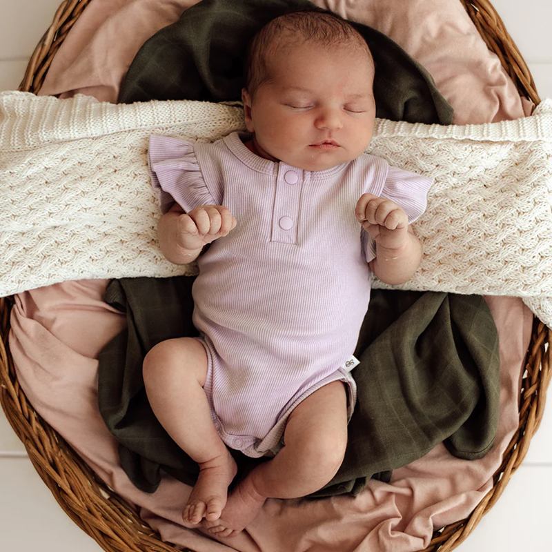 Snuggle Hunny Short Sleeve Bodysuit Lavender - Image 2