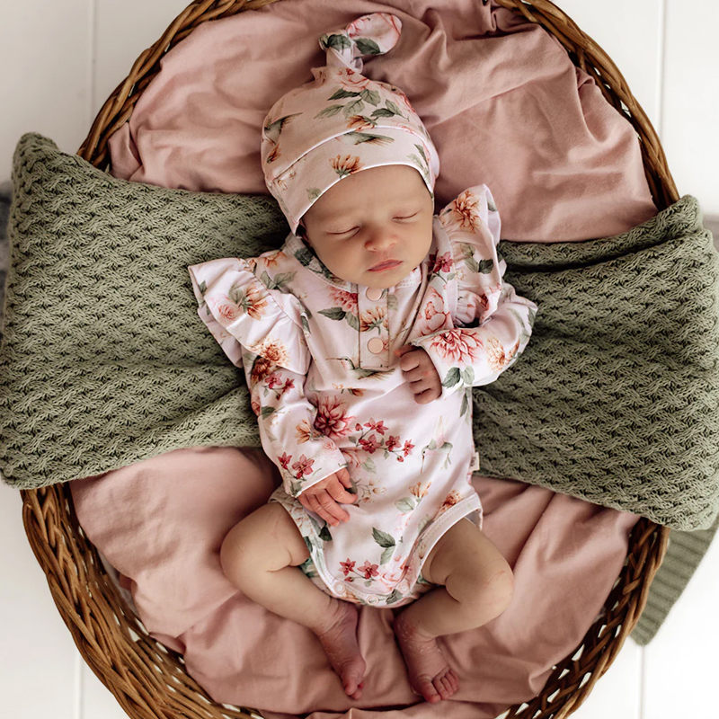 Snuggle Hunny Long Sleeve Bodysuit Birds & Blooms