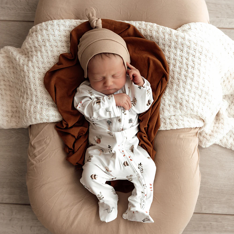 Snuggle Hunny Preemie Sleepsuit Zip Footie with Frill Garden Friends