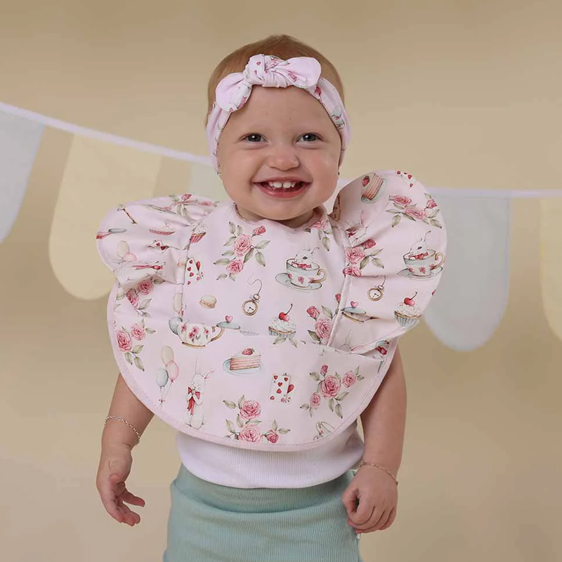 Snuggle Hunny Frill Snuggle Bib Alice’s Tea Party