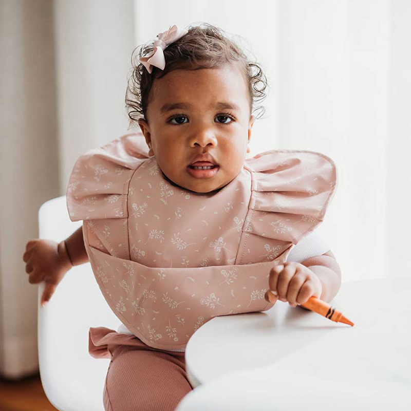 Snuggle Hunny Frill Snuggle Bib Dusty Rose