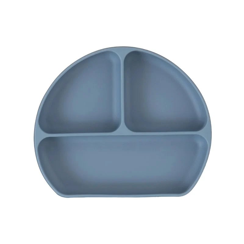 All4Ella Silicone Suction Plate Slate Blue