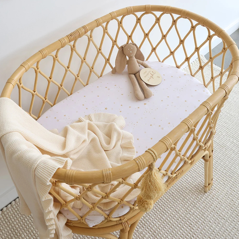 Snuggle Hunny Kids Bassinet Sheet Stardust