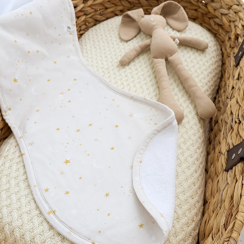 Snuggle Hunny Organic Cotton Burp Cloth Stardust - Image 2