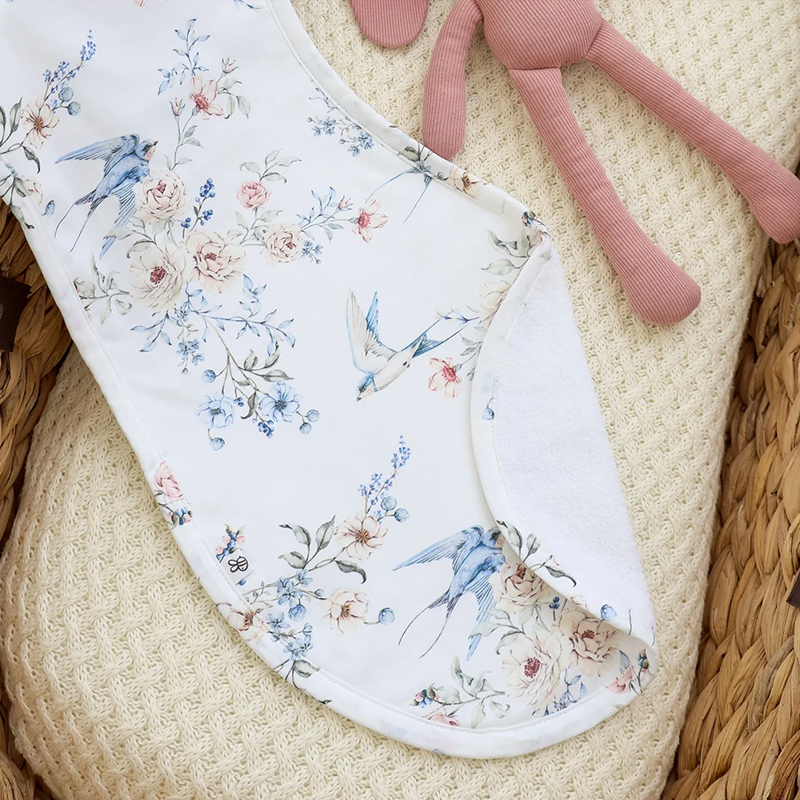 Snuggle Hunny Organic Cotton Burp Cloth Sweet Swallows