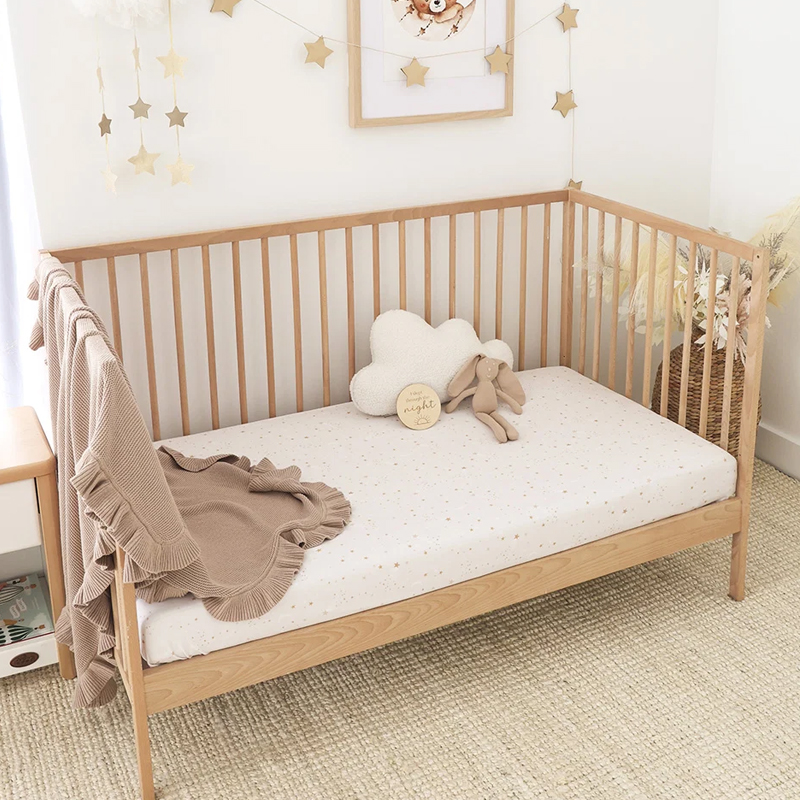 Snuggle Hunny Kids Fitted Cot Sheet Stardust