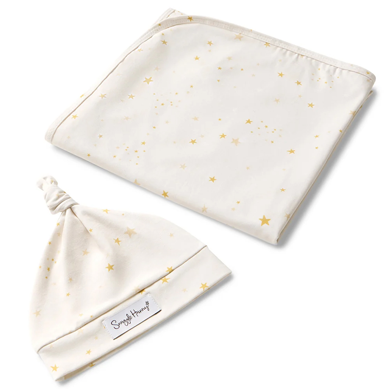 Snuggle Hunny Kids Baby Jersey Wrap & Beanie Set Stardust - Image 2