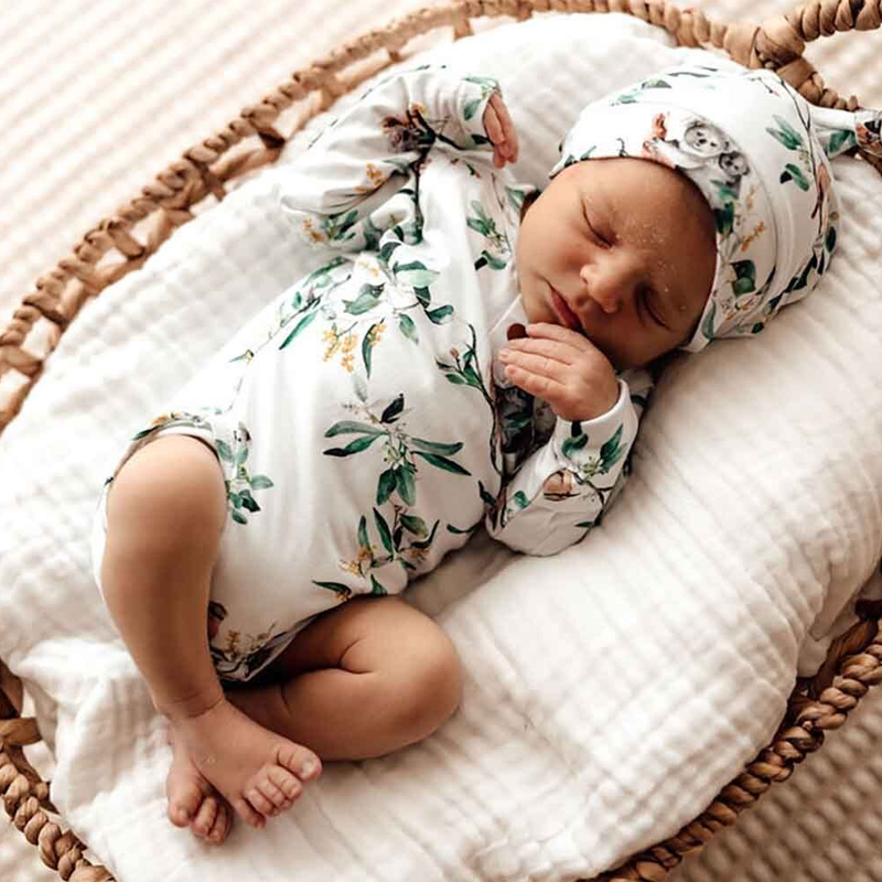 Snuggle Hunny Long Sleeve Bodysuit Eucalypt