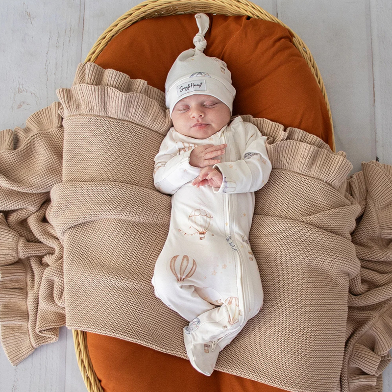 Snuggle Hunny Preemie Sleepsuit Zip Footie Up & Away