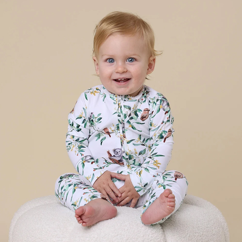 Snuggle Hunny Organic Snugglesuit Convertible Romper Eucalypt