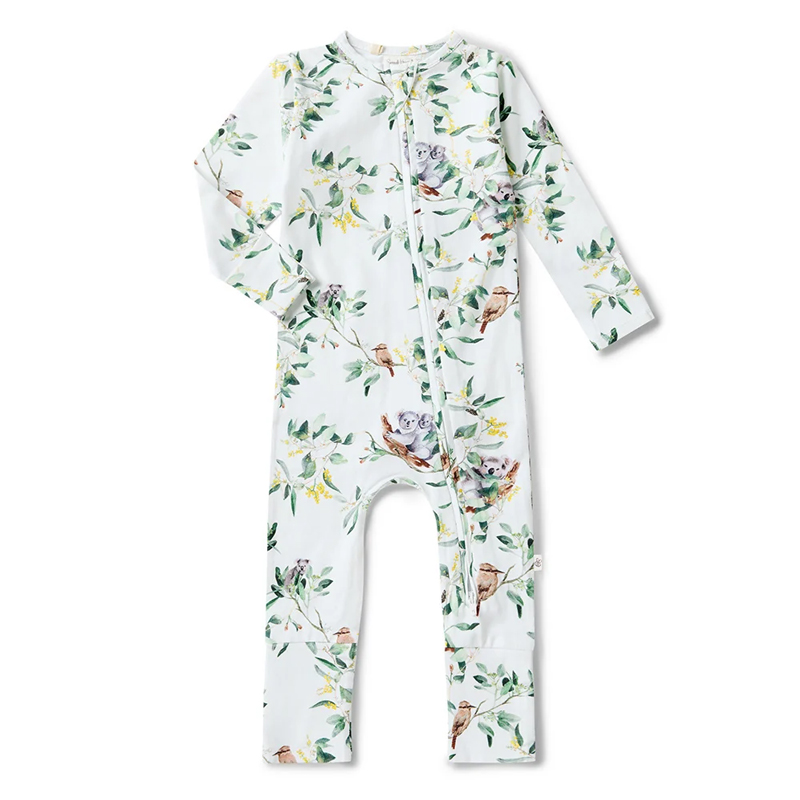 Snuggle Hunny Organic Snugglesuit Convertible Romper Eucalypt - Image 3